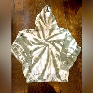 Tie Dye Oversize Olive Green Hoodie